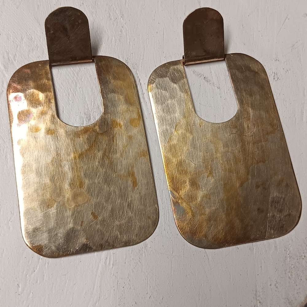 Retro brass vintage earrings